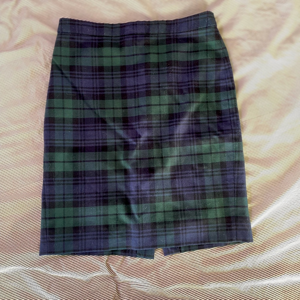 JCREW plaid pencil skirt